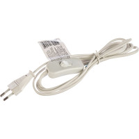 Сетевой шнур FERON с выключателем белый, DM107 41150