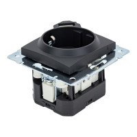 Розетка Lezard KARINA с заземлением + USB разъём, чёрный бархат 707-4288-181