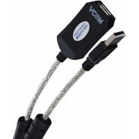 Удлинительный активный кабель-адаптер VCOM USB2.0-repeater Am-Af, 15м VUS7049-15M