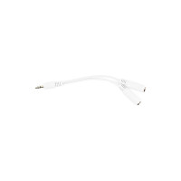 Кабель-разветвитель аудио Cablexpert Jack 3.5(M) 3pin/2xJack 3.5(F), 10см, белый, пакет CCA-415W
