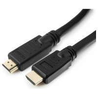 Кабель Cablexpert HDMI, 19M/19M, v2.0, медь, позол.контакты, экран, усилитель, 30м, черный, пакет, CC-HDMI4-30M