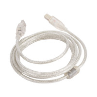 Кабель Cablexpert USB 2.0 Pro AM/BM 2м, экран прозрачный CCF-USB2-AMBM-TR-2M