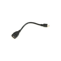 Кабель-переходник Cablexpert USB 2.0 OTG AF/MiniUSB, медь, Pro, 0.15м, черн, пакет A-OTG-AFBM-002