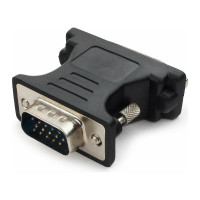Переходник Cablexpert VGA-DVI-I15M/25F пакет A-VGAM-DVIF-01 черный