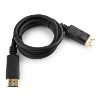 Кабель Cablexpert Display Port, 1м, 20M/20M, пакет, черный экран CC-DP-1M