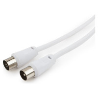 Телевизионный кабель Cablexpert Coaxial M/F 1.8 м белый CCV-515-W