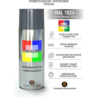Аэрозольная краска CORALINO RAL7024 Графитовый серый С17024