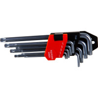 Набор имбусовых ключей HARDEN TORX, 18 см, CRV, 9 шт. 540604