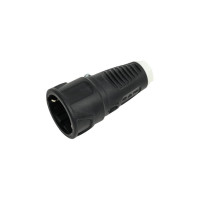 Кабельная розетка PCE 16A 220V 2P+E IP20 корпус черный, маркер белый 2510-sw