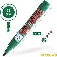 Перманентный маркер Munhwa Crown Multi Marker зеленый, пулевидный, 3мм CPM-800