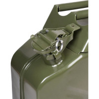 Канистра стальная вертикальная 20 литров, крышка с фиксатором TopAuto КМ20