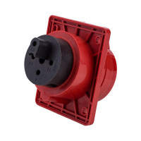 Скрытая розетка IEK 424 3Р+РЕ, 32А, 380В, IP44, ИЭК PSR42-032-4