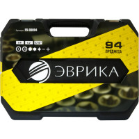 Набор торцевых головок Эврика 1 4" 1 2"DR 6-гранный 94 предмета ER-80094 575567