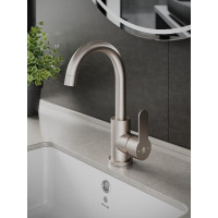 Cмеситель для раковины ORANGE Steel никель M99-011ni