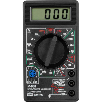 Мультиметр цифровой TDM ELECTRIC серия МастерЭлектрик М-838 SQ1005-0003