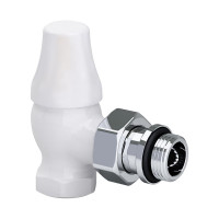 Угловой запорный клапан для радиатора SR Rubinetterie ретро, 1/2, цвет белый 0341-1500VC0A