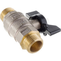 Кран шаровой латунный LD Pride, нар./нар.резьба, ручка-бабочка, 1/2" 47.15.Н-Н.Б LD 47.314.15