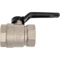 Шаровой кран LD Pride латунь, никель, Ду 32, Ру25, ВР, полнопроходной, рычаг 007-7978