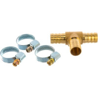 Разветвитель T-образный елочка 10 мм с хомутами ROCKFORCE RF-E102-6/3(1785)