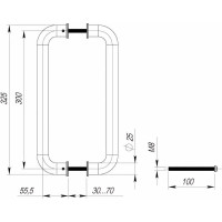 Ручка-скоба Fuaro PH-21-25/300-INOX нержавейка 35825