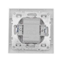Двухклавишный выключатель с индикатором EKF Минск СП, 10А, белый Basic ERV10-123-10