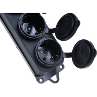 Розетка Smartbuy 4-х местная с защитными крышками каучуковая 230В, 2P+PE, 16A, IP44 SBE-16-4-00-R