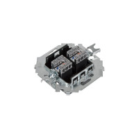 Компьютерная двойная розетка Simon RJ45 кат.5е, Systimax, графит 1591593-038