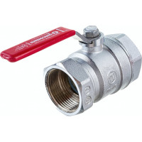 Шаровой кран Giacomini R250D 1 1/4", внутренняя/внутренняя, ручка-рычаг красный, хромированный R250X006