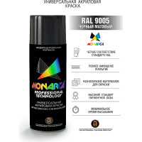 Аэрозольная краска Monarca RAL9005 Черный Матовый 19505