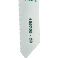 Полотно Kraftool по металлу для электроножовки S922EF 1/2" S разведенные фрезерованные зубья Bi-Metall шаг 1.4 мм 130 мм 159755-13