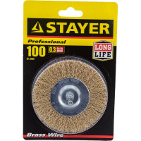 Дисковая латунированная щетка STAYER 0.3х100 мм 35114-100_z01