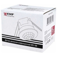 ИК датчик движения EKF встраиваемый 1200Вт 360гр. до 6м IP20 PROxima dd-ms-100