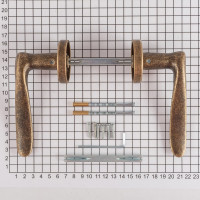 Ручка DOORLOCK DL Звездная линия Tessera M096 AB-SR античная бронза A=35-55 мм 73505