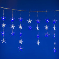 Светодиодный занавес Uniel ULD-E5505-196/DTK WHITE-BLUE IP20 STARS-1 фигурный UL-00001410
