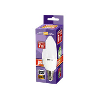 Светодиодная лампа Jazzway PLED-SP 7Вт C37 свеча 3000К теплый белый E14 560лм 230В/50Гц 1027818-2