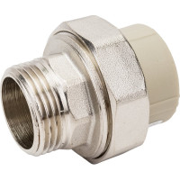 Комбинированная муфта VALFEX PP-R серая, разъем 32х1 дюйма НР 10156025Г 127-0348