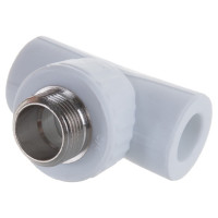Комбинированный тройник VALFEX PP-R белый, 20х3/4 дюйма НР 10128120 127-0524