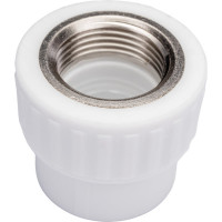 Комбинированная муфта PP-R белая, 32х1 дюйм ВР 10129032 127-0237