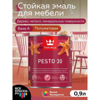 Краска Tikkurila PESTO 30 полуматовая, база A 0,9 л 700001170