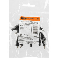 Зажим для проводов (крокодил) TDM ELECTRIC ЗКИ 5А 46мм в изоляции черный, упаковка 10 штук, арт. SQ0541-0004