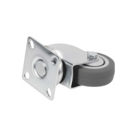 Поворотное колесо Brante 50 мм на площадке серая резина NF-00790120 10423