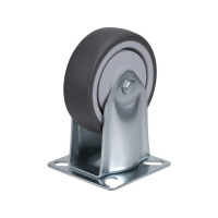 Неповоротное колесо Brante 75 мм на площадке серая резина NF-0139 104115