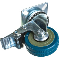 Колесо серая резина поворотное с тормозом SCGB M 25 50 мм MFK-TORG 3054050