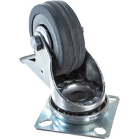 Колесо серая мягкая резина поворотное с тормозом SCGB25 50 мм MFK-TORG 5054050М