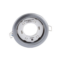 Металлический встраиваемый светильник Ultraflash матовый хром GX-53-04 14058
