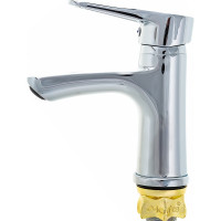 Монолитный смеситель для раковины умывальника G-lauf, хром NUD1-A045