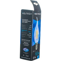 Светодиодная лампа VOLTEGA Свеча на ветру матовая Е14 4000К 6W 7026