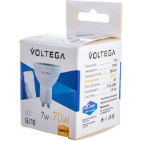 Светодиодная лампа VOLTEGA линзованный GU10 2800К 7W 7060