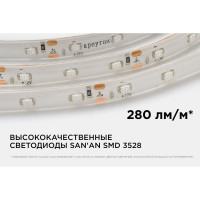 Светодиодная лента в блистере APEYRON 12В, 4.8Вт/м, smd 3528, 60д/м, IP65, 5м, синий 06BL