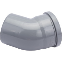 Канализационный отвод RTP 110 мм, 45 градусов, серый 36676